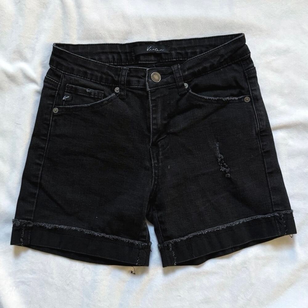 Kancan Black Demin Stretch Shorts Size Small 25" KC5027BK